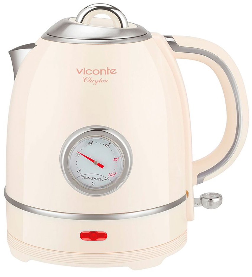 Изображение товара Электрический чайник Viconte VC-3341 Clayton нержавеющая сталь 1.5 л стиль ретро