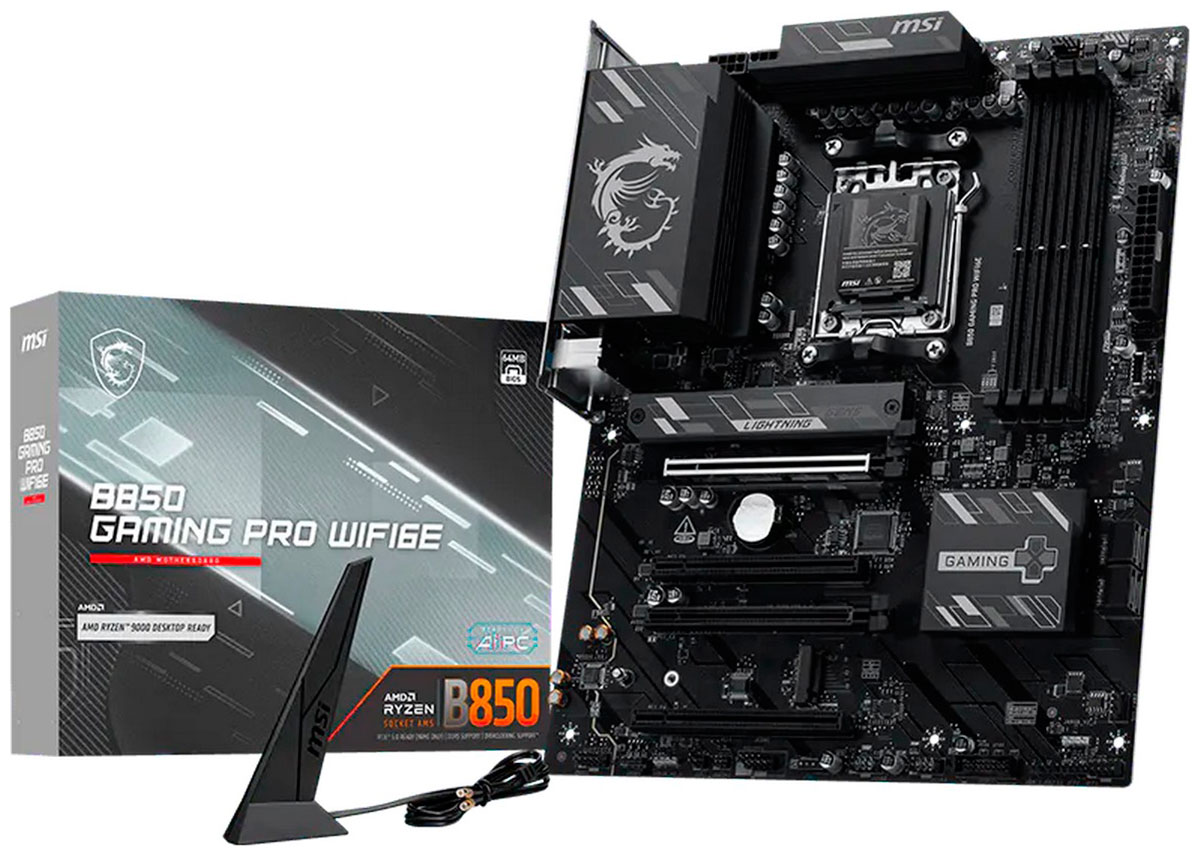 

Материнская плата MSI B850 GAMING PRO WIFI6E (AM5, ATX), Черный
