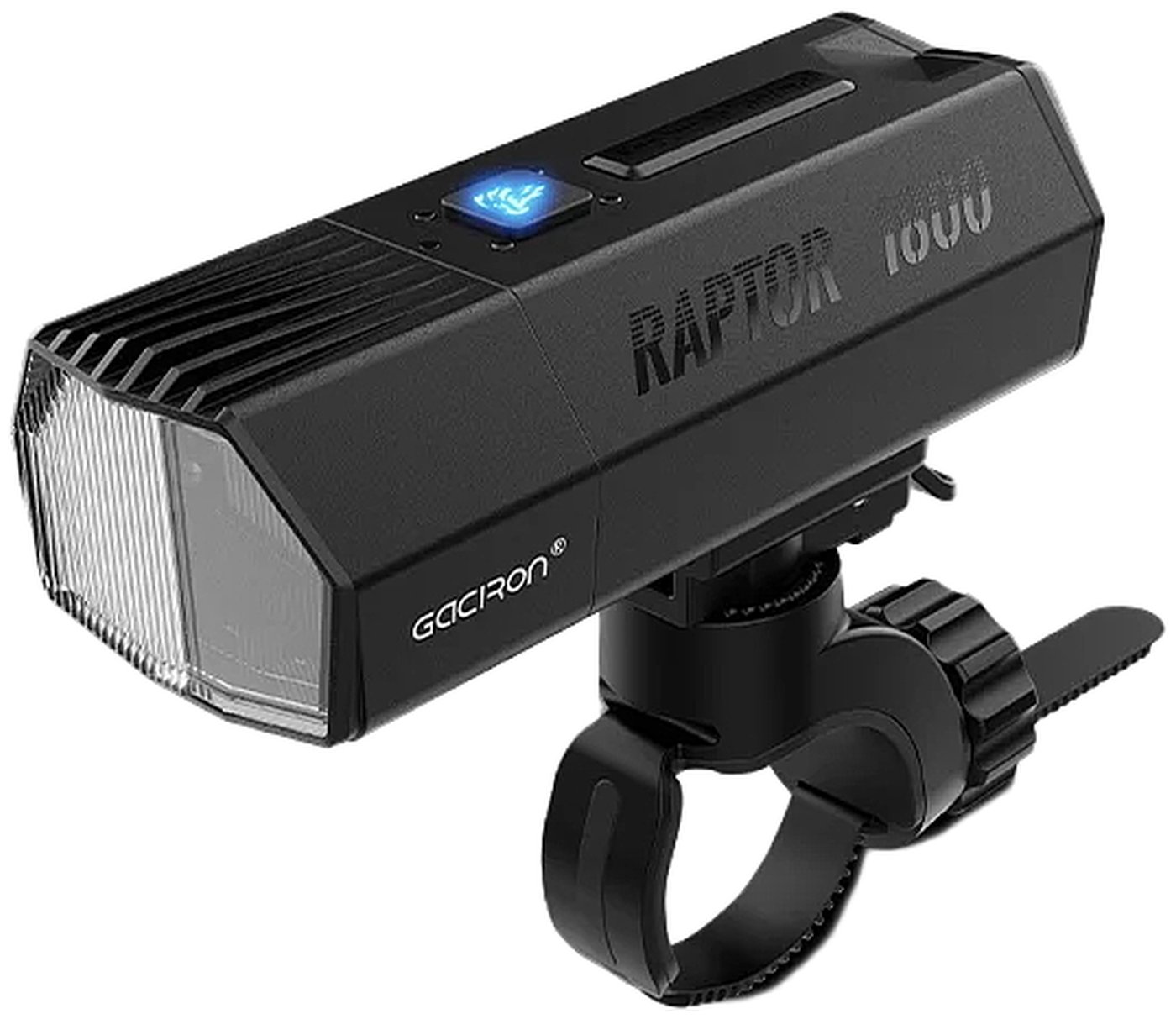Передний велосипедный фонарь Gaciron Raptor-1800 аккумуляторный, с беспроводным управлением и функцией повербанка, черный