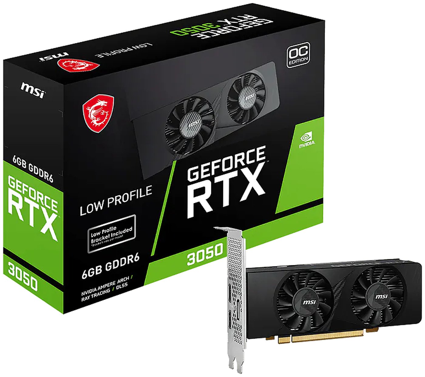 Изображение товара Видеокарта MSI GeForce RTX 3050 Low Profile OC 6GB