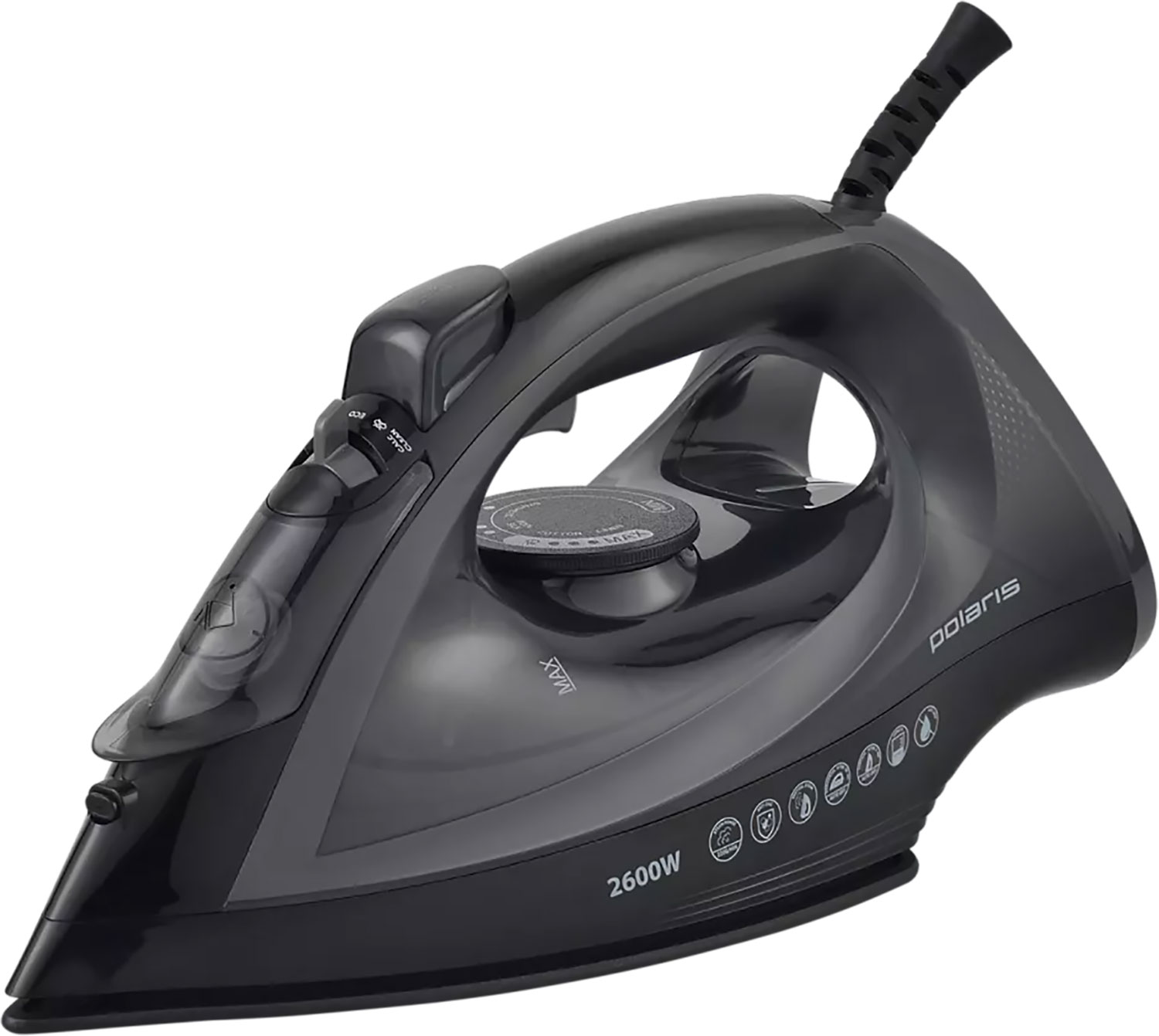 фото Утюг polaris pir 2605a 3m, черный/графитовый