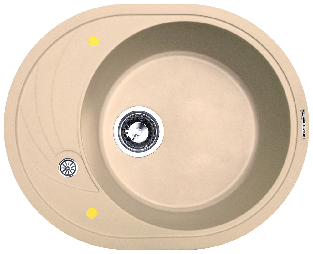 Изображение товара Кухонная мойка Zigmund & Shtain KREIS OV 575 топленое молоко