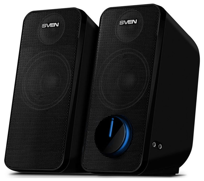 Изображение товара Акустика Sven 470 2.0 черная мощность 12Вт для ноутбуков и компьютеров