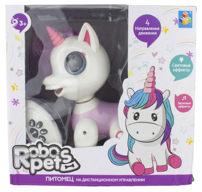 Изображение товара Интерактивная игрушка Единорог Toy Robo Pets с ИК пультом и звуками Изображение товара Интерактивная игрушка Единорог Toy Robo Pets с ИК пультом и звуками