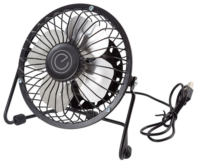 Изображение товара Настольный вентилятор Energy EN-0606M 005077 черный USB металлический 1 скорость