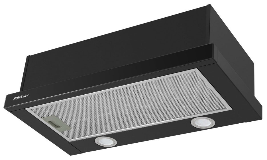 Изображение товара Вытяжка кухонная Homsair FLAT 60 Glass черный современная с LED освещением