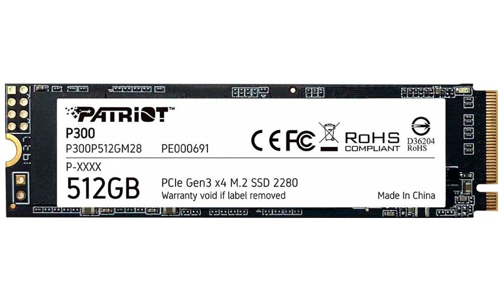 Изображение товара Накопитель SSD Patriot Memory M.2 P300 512 Гб PCIe (P300P512GM28)