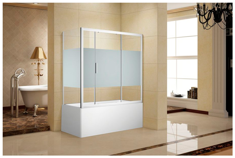 Изображение товара Шторка для ванны Aquanet Practic AE10-B-160H150U-CP, прозрачное стекло (AE10-B-160H150U-CP)