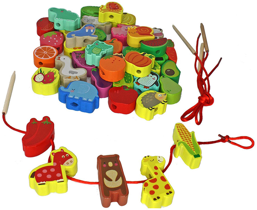 Игрушка деревянная развивающая Lats Бусы игрушка деревянная развивающая lats сортер геометрические формы большой