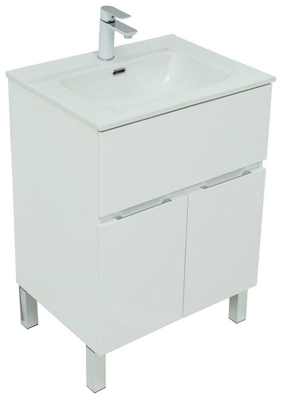 Изображение товара Тумба под раковину Aquanet Алвита New 60 1 ящик, 2 дверцы, матовый белый (00277546)