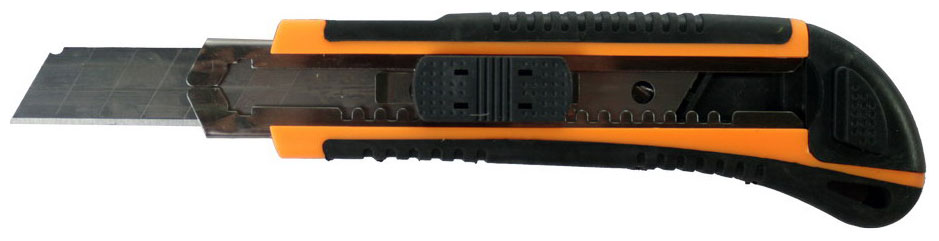 Изображение товара Нож с выдвижным лезвием Вихрь 18 мм двухкомпонентный корпус Китай