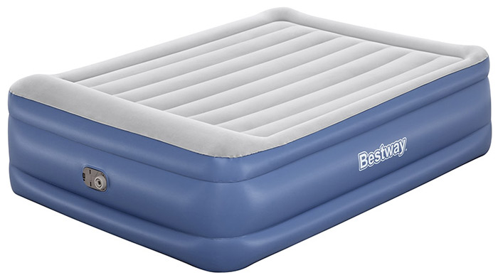 

Матрас надувной BestWay Tritech Queen 67614 203х152х56см встр. электронасос, Серый/синий