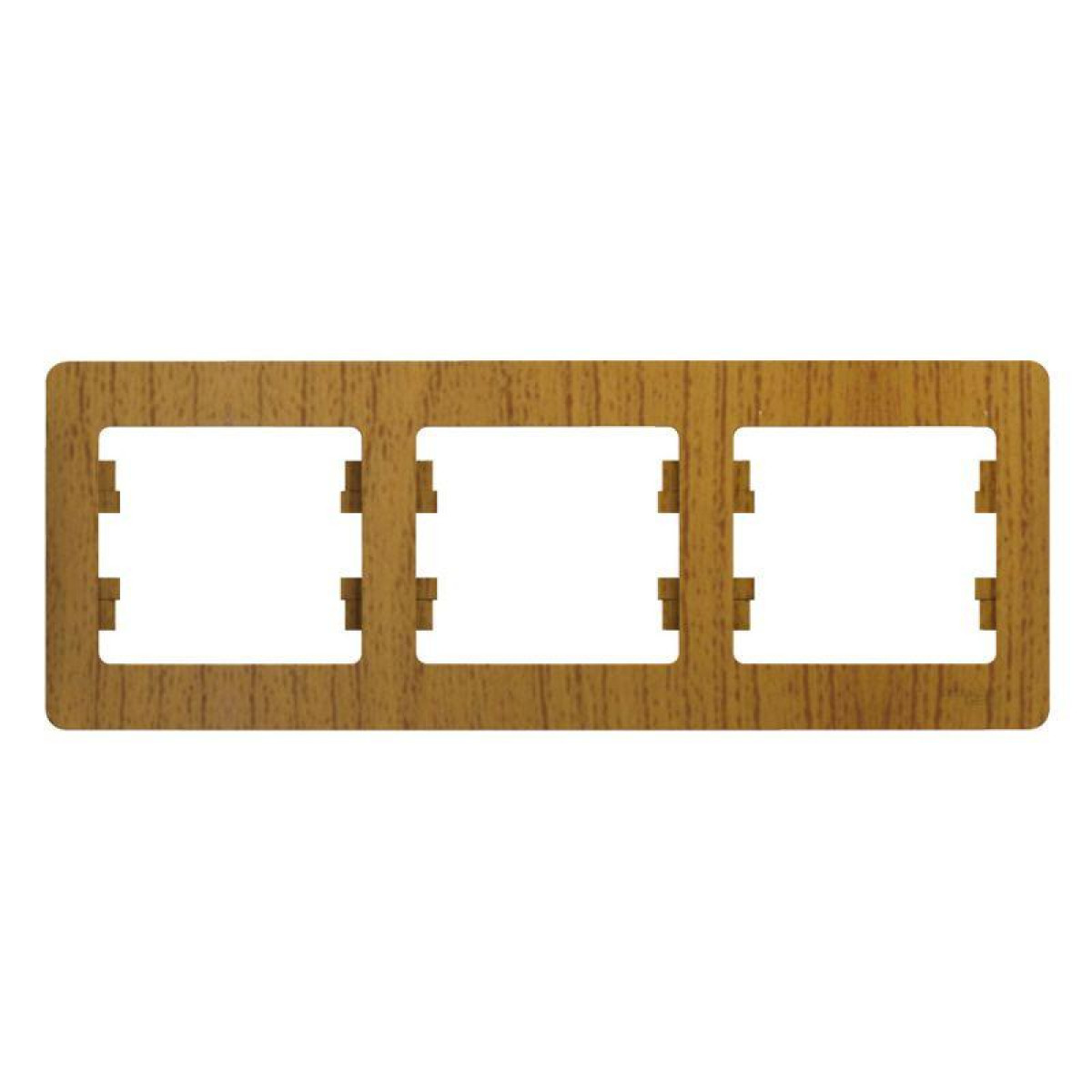 Изображение товара Рамка декоративная для ЭУИ Glossa горизонтальная из дерева дуба 3 мест