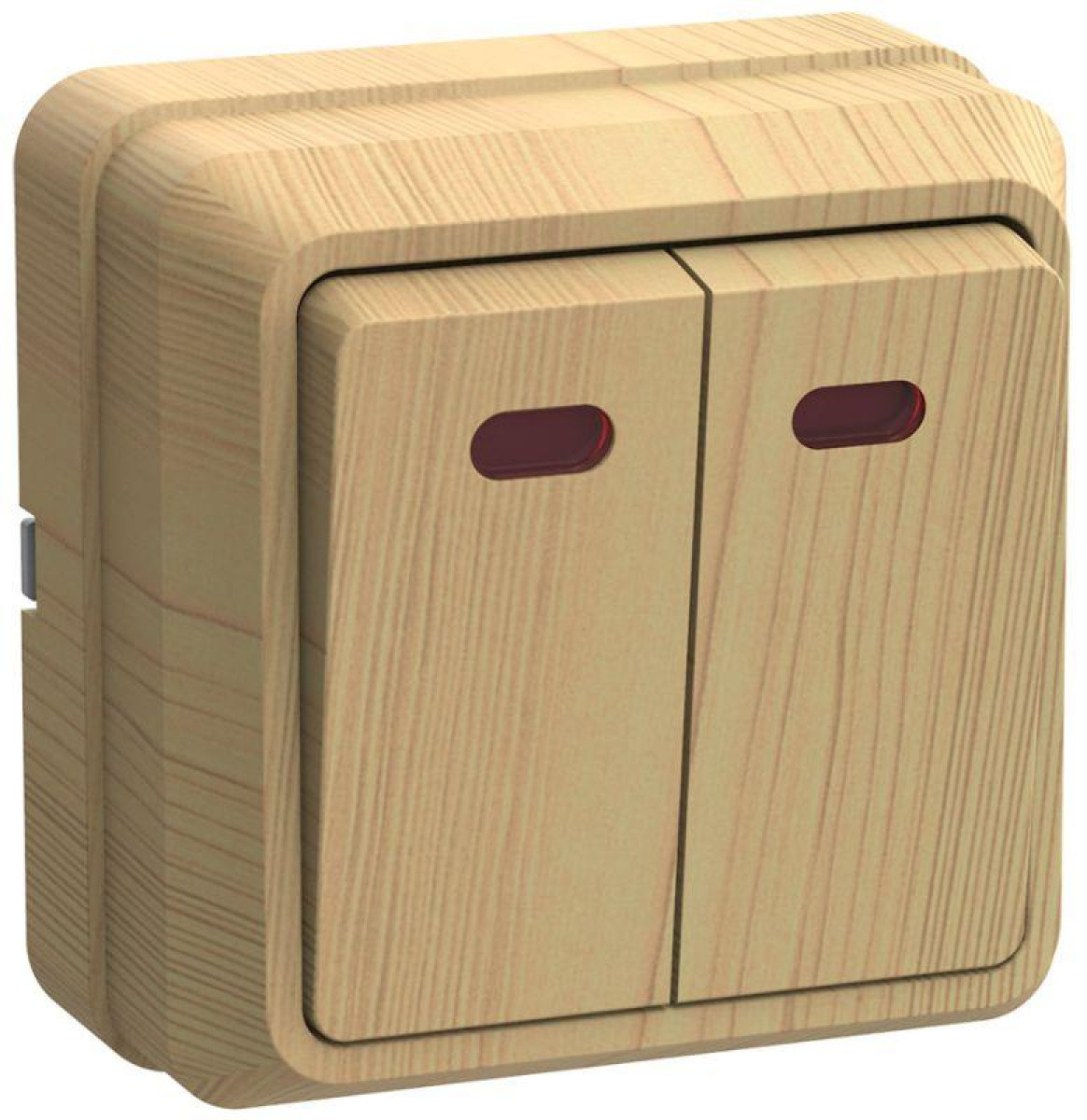 Изображение товара Выключатель 2-кл. ОП Октава 10А IP20 IEK ВС20-2-1-ОС с индикацией