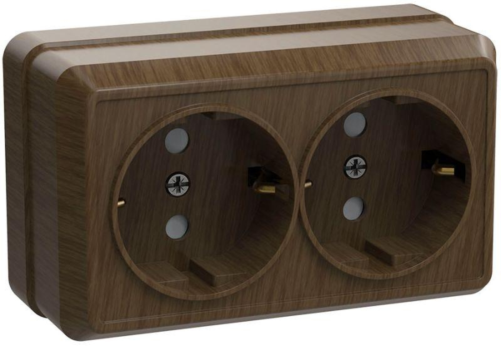 Изображение товара Розетка IEK РС22-3-ОД 2-м ОП IP20 16А с заземлителем