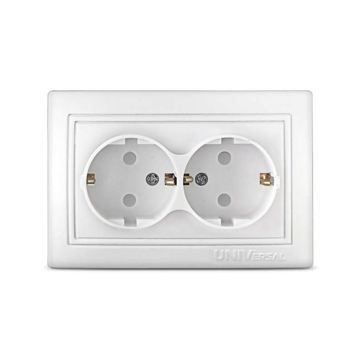 Изображение товара Розетка Универсал Севиль 2-м СП с заземлением и шторками IP24