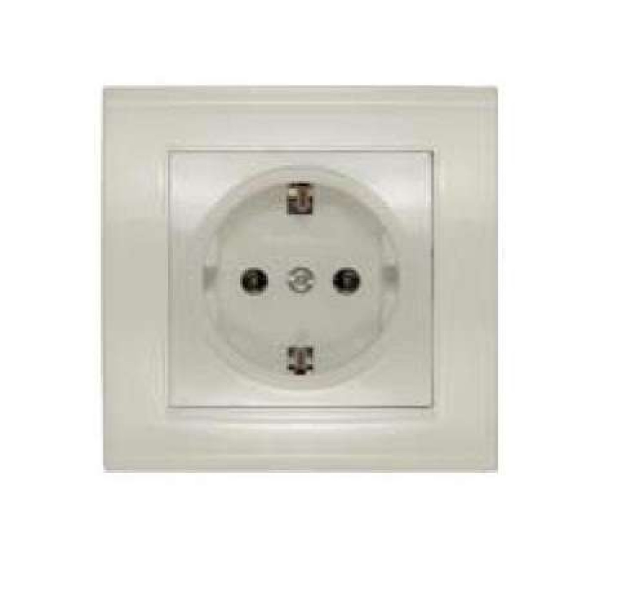 Изображение товара Универсальная розетка 16А IP20 с заземлительным контактом Встраиваемая Бриллиант