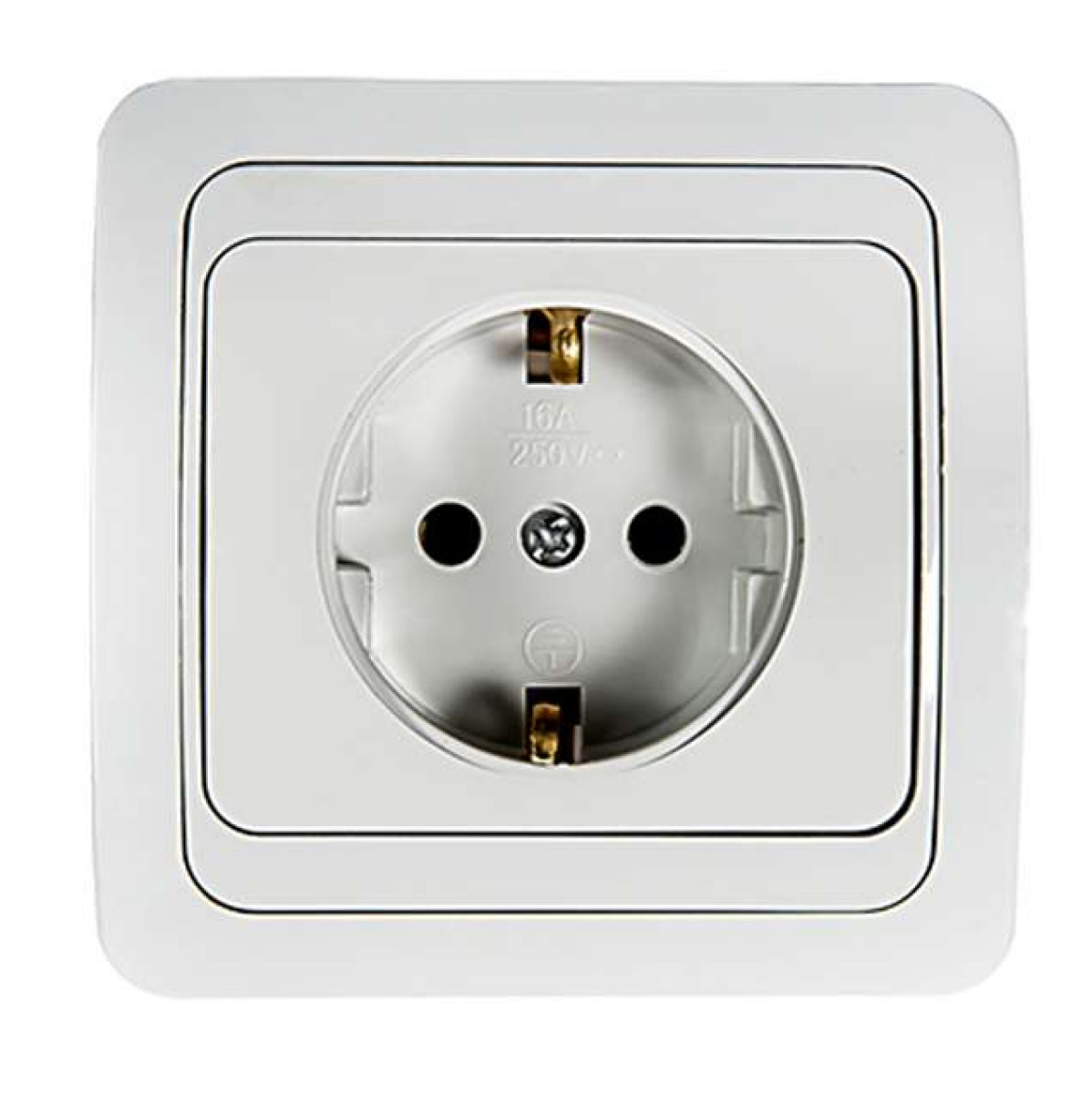 Изображение товара Розетка In Home CLASSICO с заземлением 2028 встроенная пластиковая