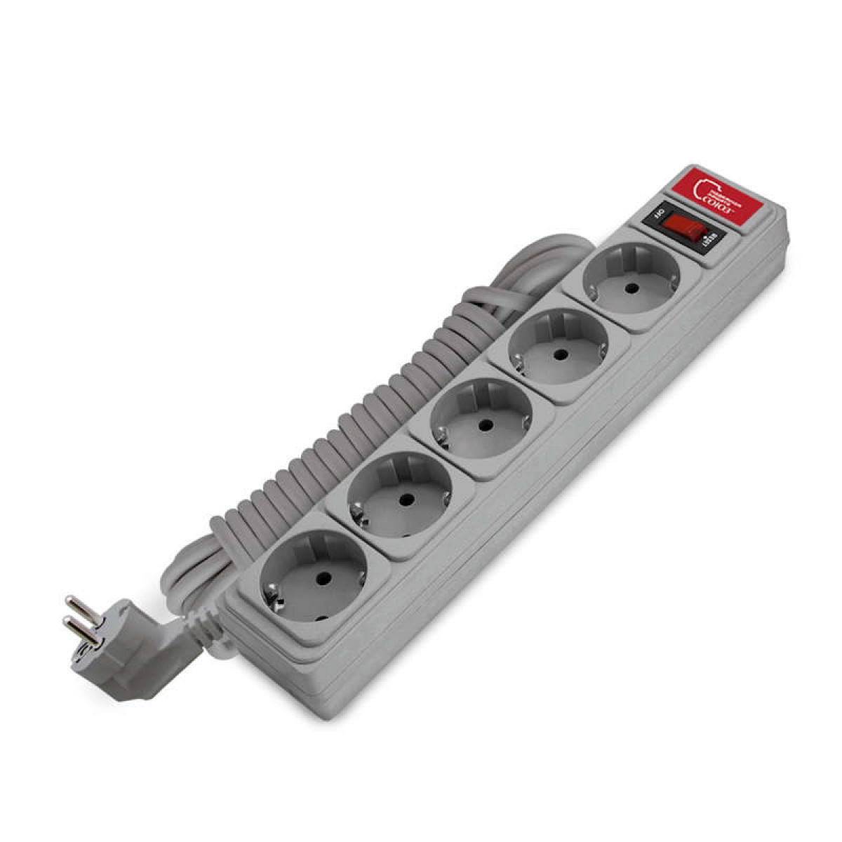 Изображение товара Переходник Союз Удлинитель с сетевым фильтром 5м 10А IP21 РФ