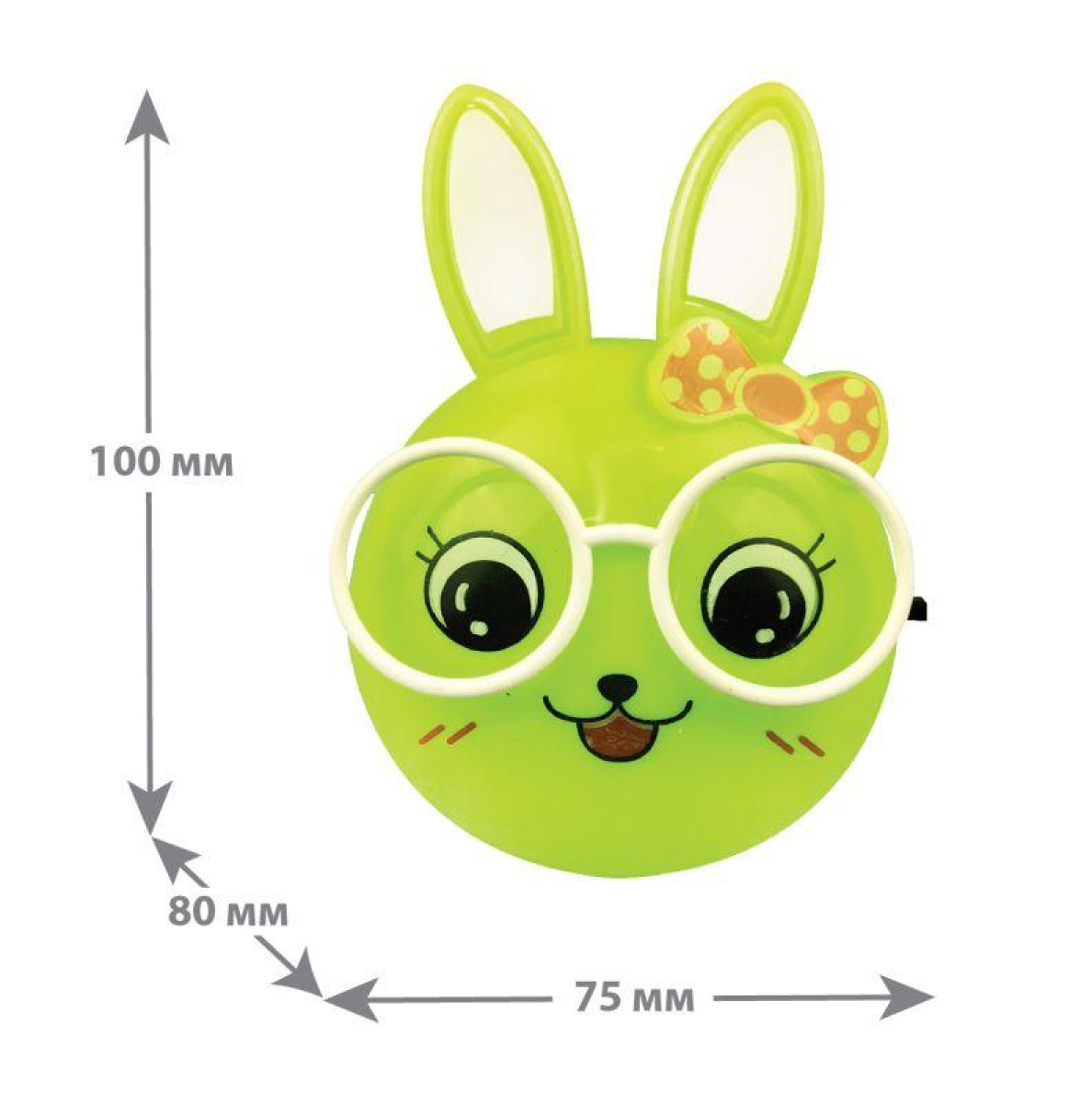 Изображение товара Светильник аварийный светодиодный NL-241 Зайцы очкарики Camelion 220В зеленый