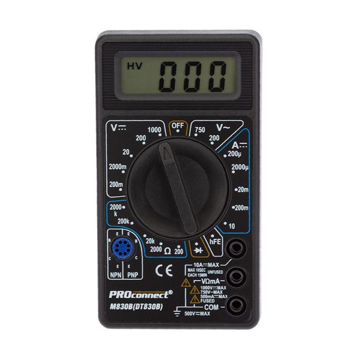 Изображение товара Мультиметр портативный Proconnect M830B (DT830B)