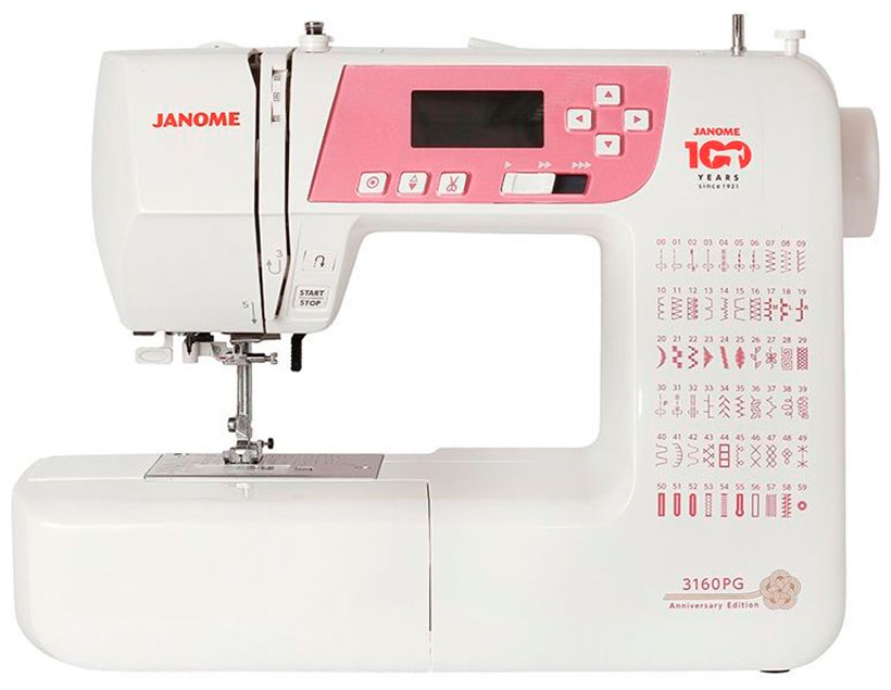 Швейная машина Janome 3160 PG белый/розовый швейная машинка janome 3160 pg