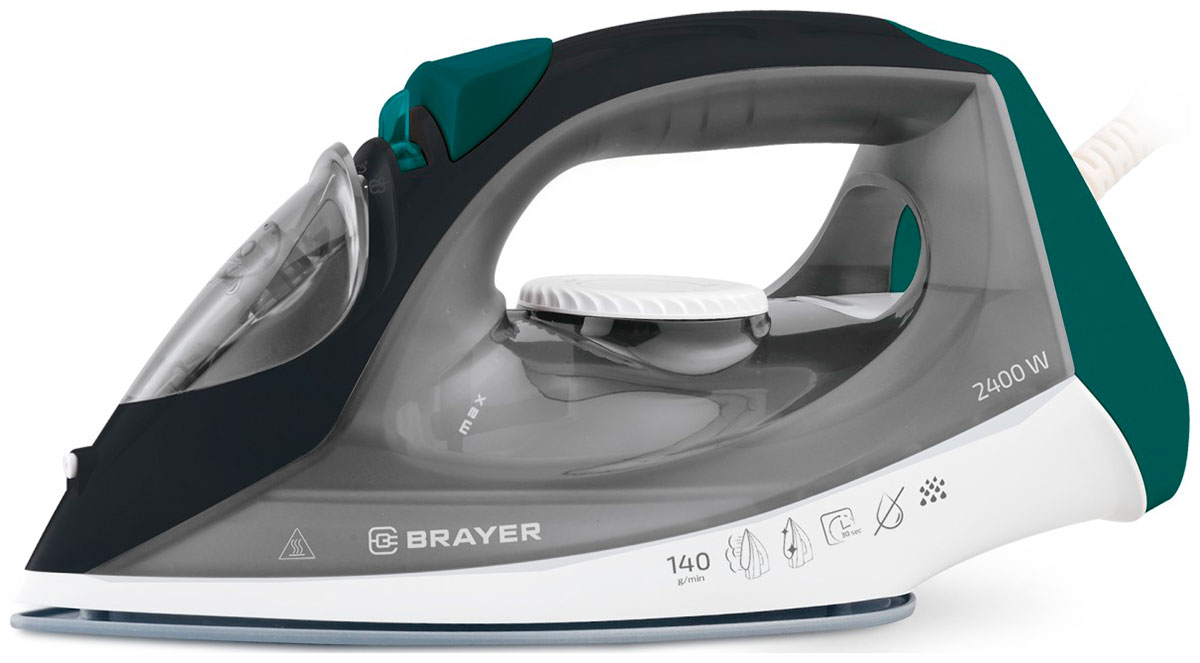 Утюг Brayer BR4008 серо-зеленый