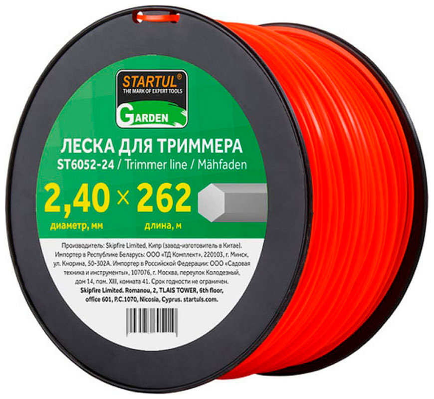 

Леска для триммеров Startul GARDEN 2.4 мм х 262 м, шестигранное сечение (ST6052-24)