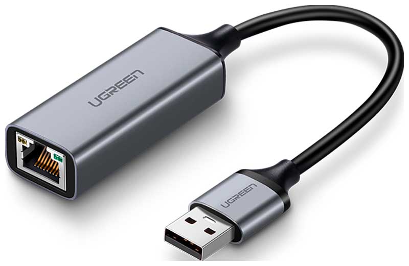 Сетевой адаптер Ugreen USB A 3.0 - LAN RJ45 1G (50922) проводная сетевая карта 2500 мбит с usb тип c ethernet адаптер бесплатный драйвер usb тип c к rj45 конвертер lan адаптер для macbook пк mac