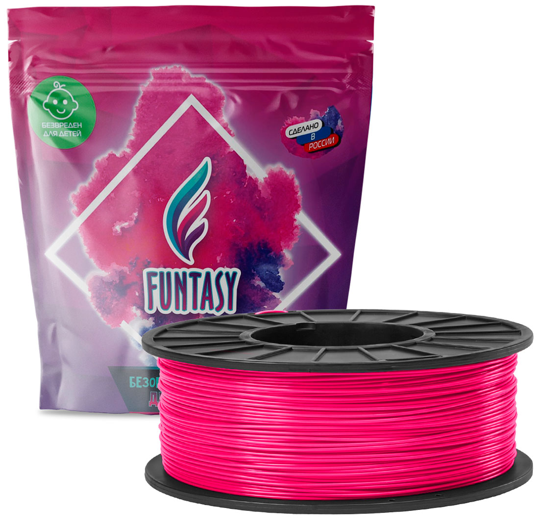 Пластик в катушке Funtasy PLA, 1.75 мм, 1 кг, малиновый нить pla 3d sunlu шелковая 1 75 мм 1 кг с эффектом радуги