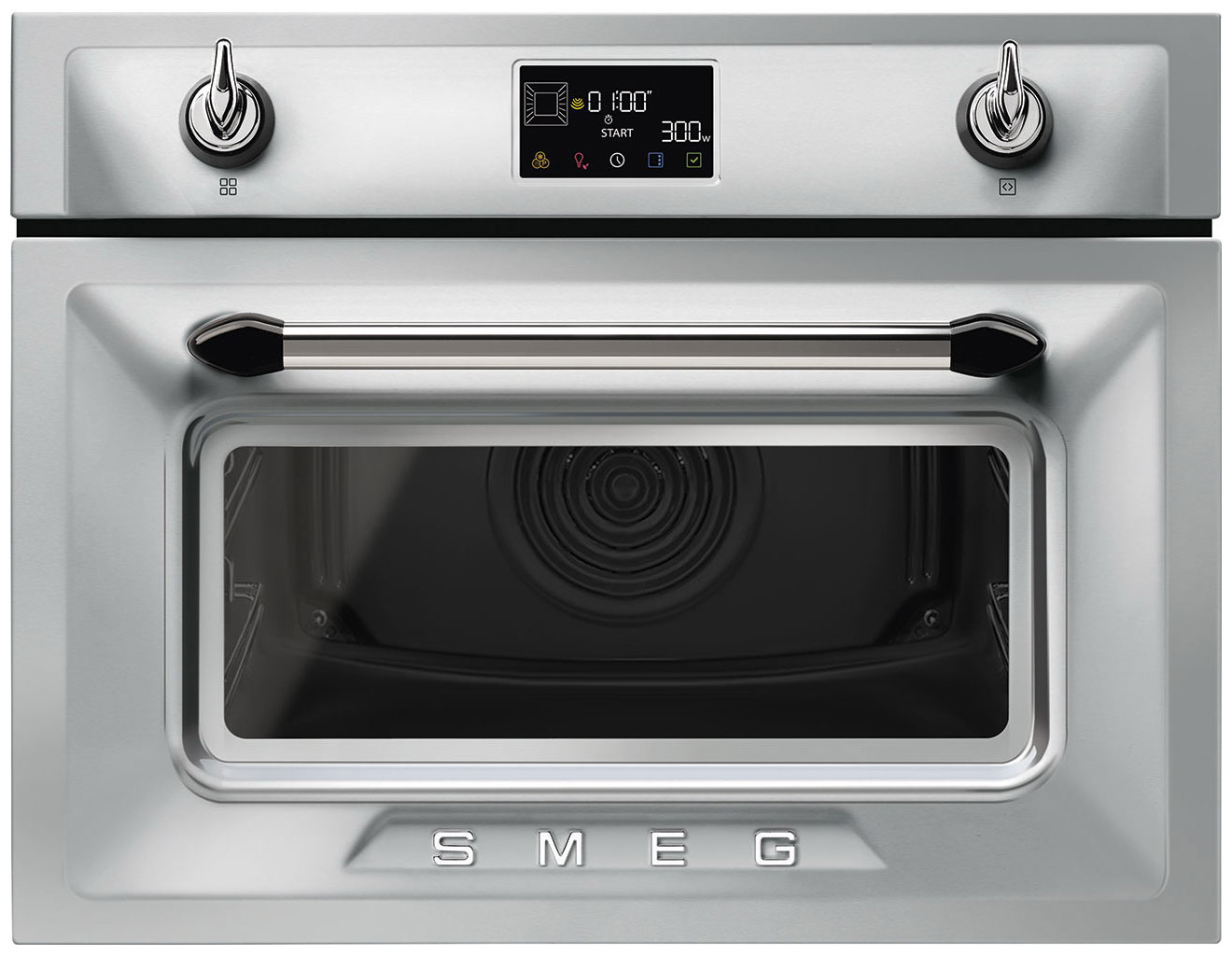 Изображение товара Электрический духовой шкаф Smeg SO4902M1X многофункциональный с микроволнами