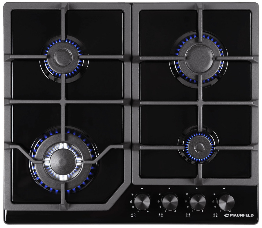 Изображение товара Газовая варочная панель Maunfeld EGHE.64.43 CB G четырьмя горелками высокое качество Турция