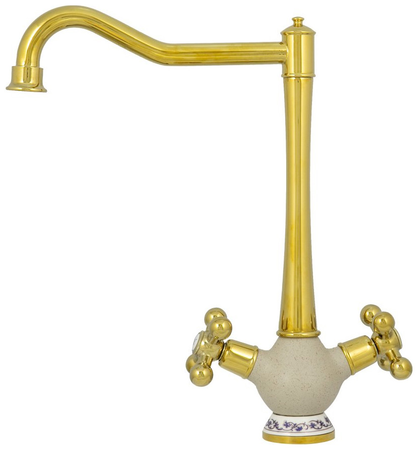 Изображение товара Кухонный смеситель Zigmund & Shtain 2100 ОСЕН.ТРАВА с поворотным изливом и аэратором