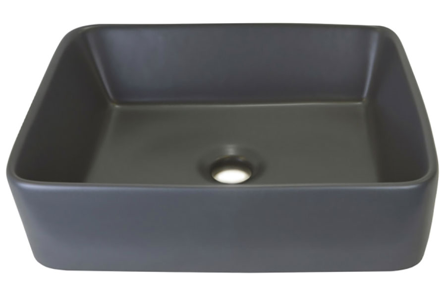 Изображение товара Раковина Bronze de Luxe SCANDI 1010-GM серый фаянс накладная 48х38 см