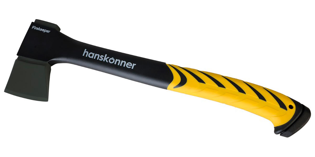Изображение товара Топор Hanskonner 650 г, фиберглассовая рукоятка с TPE, c зажигалкой, кованый, PTFE покрытие (HK1015-02-FB0650)