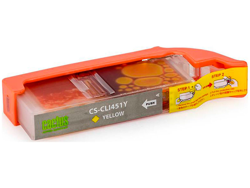 Изображение товара Картридж Cactus CS-CLI451Y желтый для Canon Pixma iP7240