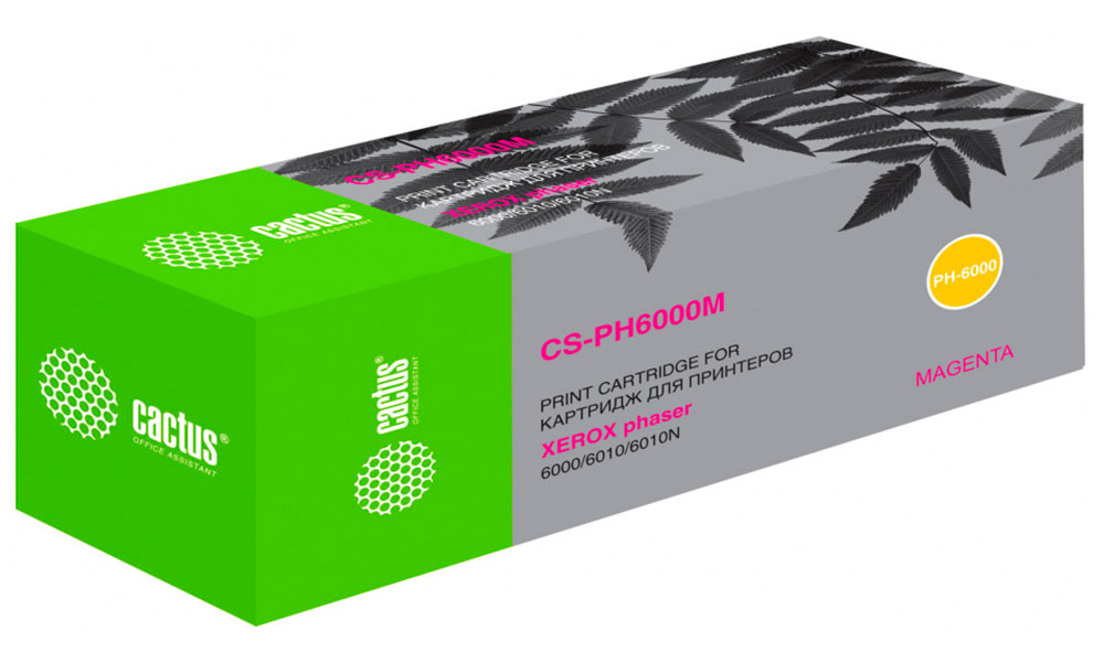 Изображение товара Картридж лазерный Cactus CS-PH6000M пурпурный 1000 страниц для Xerox Phaser 6000/6010N