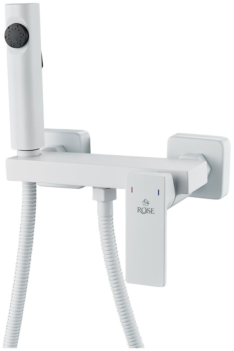 

Гигиенический душ со смесителем Rose R18C, белый (R1805C-1), Хром