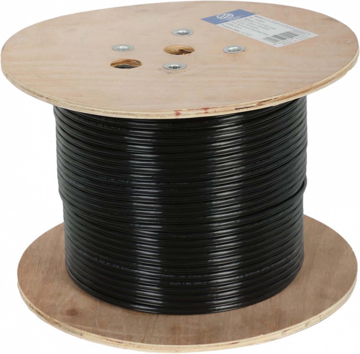 Изображение товара Кабель сетевой Ningbo UTP 4 пары cat5E solid 0.5мм CCA molded 305м серый outdoor стальной трос