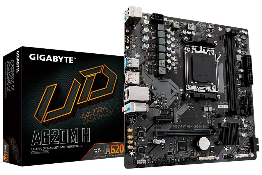 Изображение товара Материнская плата Gigabyte A620M H для AMD с поддержкой DDR5 и M.2