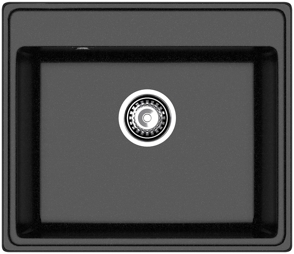 Изображение товара Кухонная мойка GranFest VERTEX V-580 1-чаша черная искусственный мрамор
