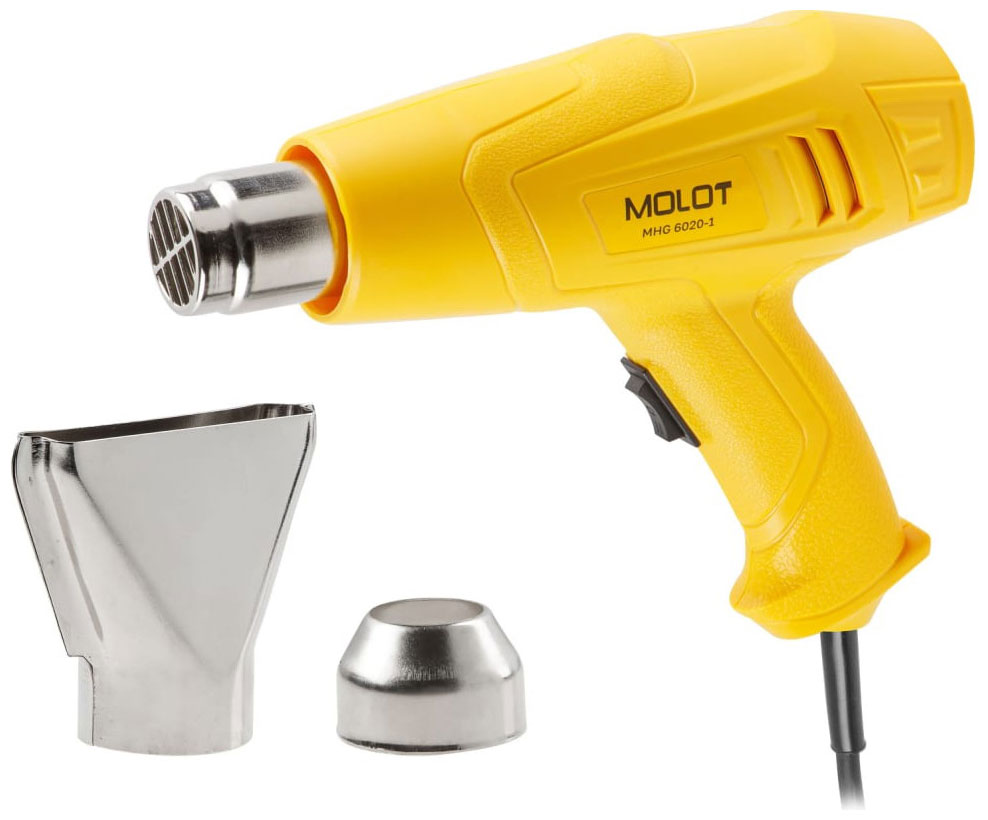 Изображение товара Термовоздуходувка Molot MHG 6020-1 мощностью 2000 Вт для снятия краски и обработки пластика