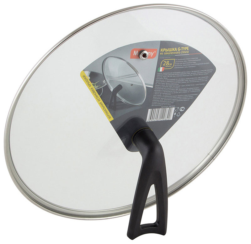 Изображение товара Крышка стеклянная Mallony VETRO-SPECIAL, 28 см, бакелитовая ручка (987035)