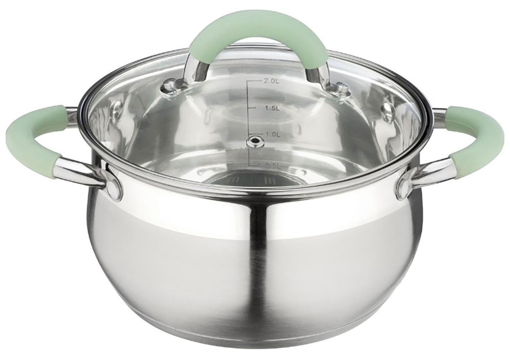 Изображение товара Кастрюля Mallony MENTOLO, 2.6 л, нержавеющая сталь, с крышкой (103576)