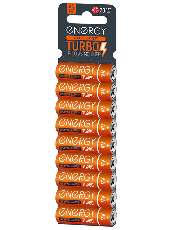 Батарейка алкалиновая Energy Turbo LR6/10KS (АА) 107054 Батарейка алкалиновая Energy Turbo LR6/10KS (АА) 107054