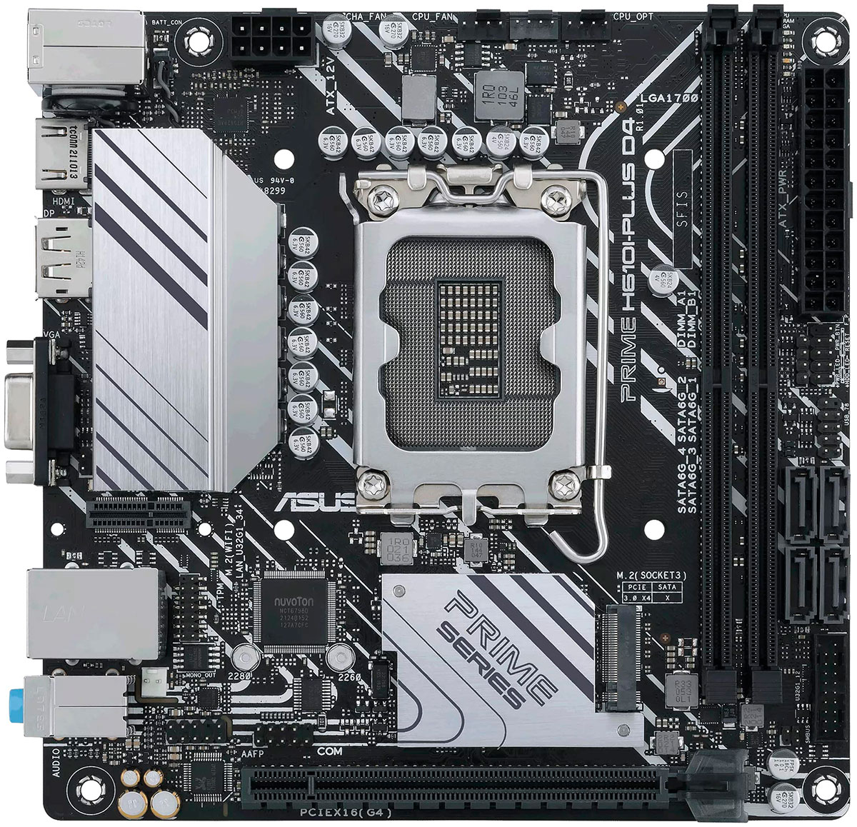 

Материнская плата Asus PRIME H610I-PLUS D4-CSM (LGA1700, mini-ITX), Черный