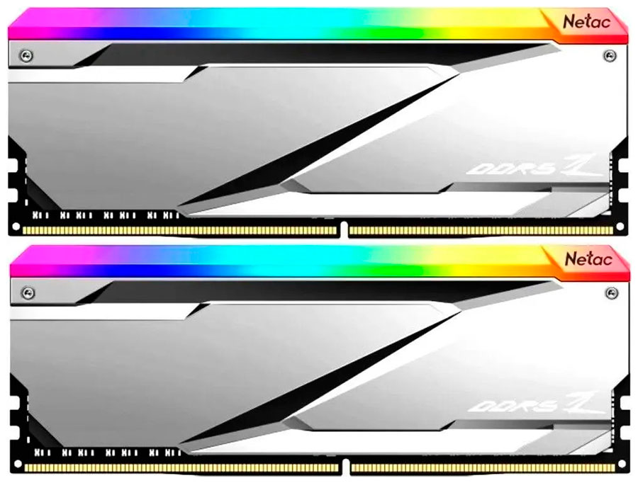 Изображение товара Netac DDR5 32GB (2x16GB) 6200MHz RGB Silver - оперативная память для ПК