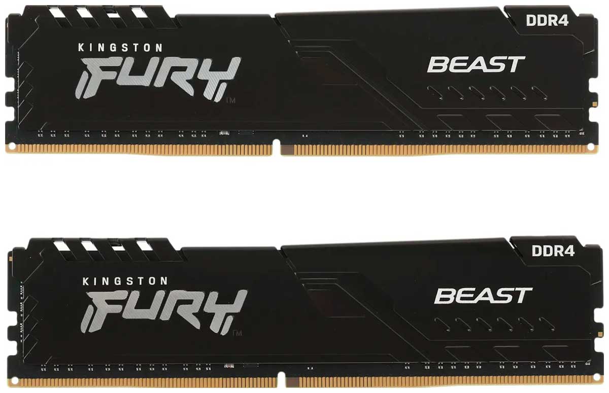 Изображение товара Кухингтон DDR4 32Gb (2x16Gb) 3200MHz FURY Beast Black комплект Изображение товара Кухингтон DDR4 32Gb (2x16Gb) 3200MHz FURY Beast Black комплект