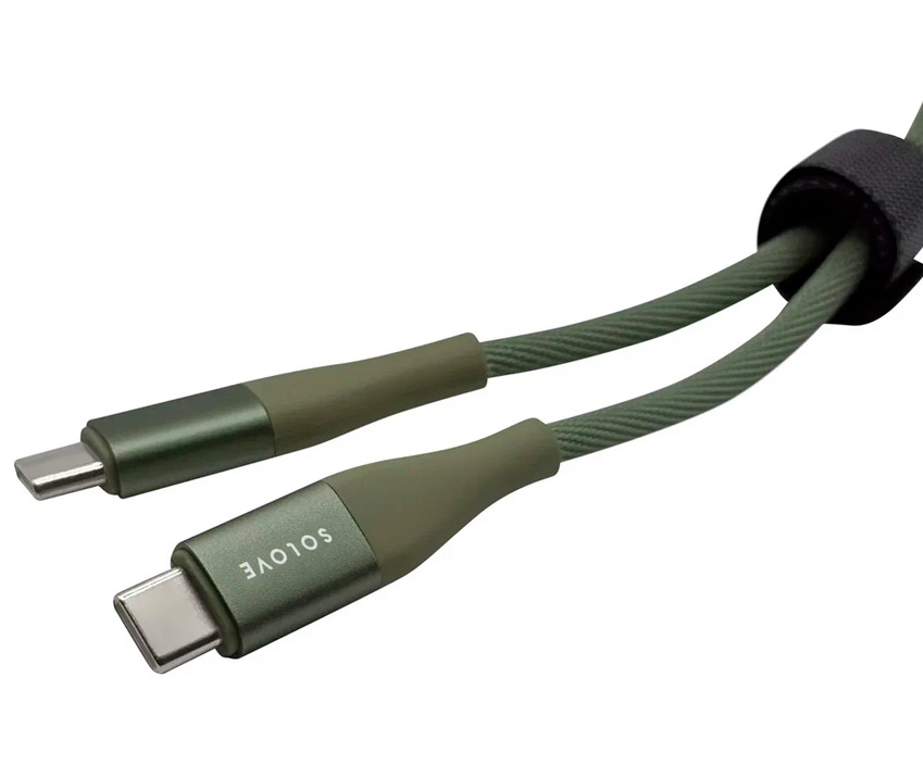 Изображение товара Кабель Solove Type-C/Type-C 100 см 65W PD с нейлоновой оплеткой и поддержкой Power Delivery