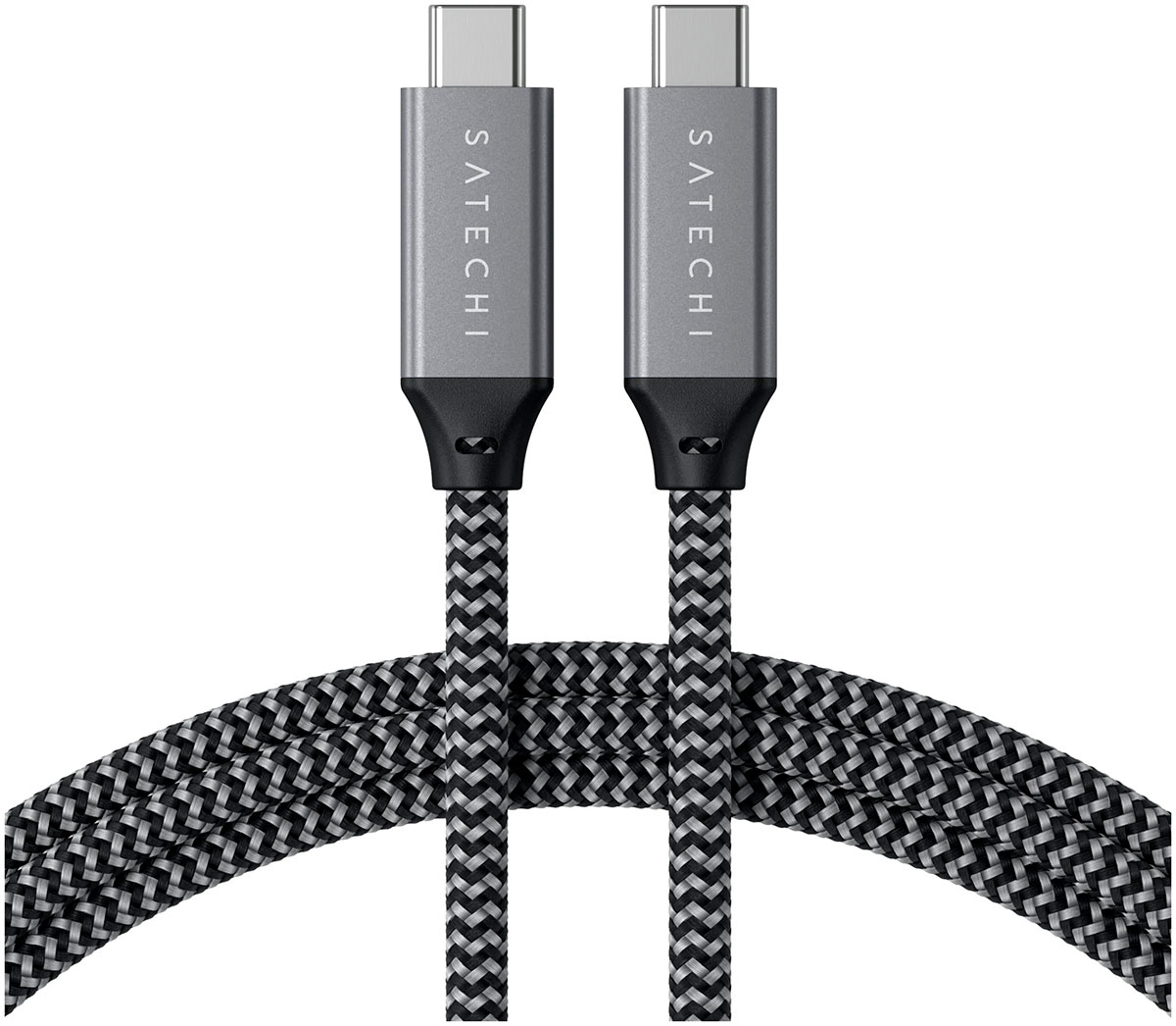 

Кабель Satechi USB4 C to C, длина 25 см. Цвет: серый космос (ST-U4C25M)